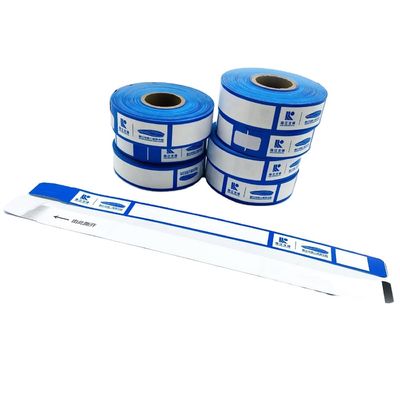 Customized Logo Blue Synthetic Paper Wristband Bracelet for Scenic Admission Tickets