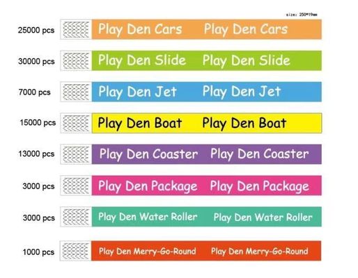 Tyvek Paper Bracelet for Holiday Decoration in Various Colors and Designs at Bulk