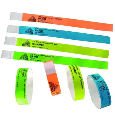 Wedding ID Arm Band Custom Waterproof Tyvek Bracelets for Events and Festivals 250*19mm