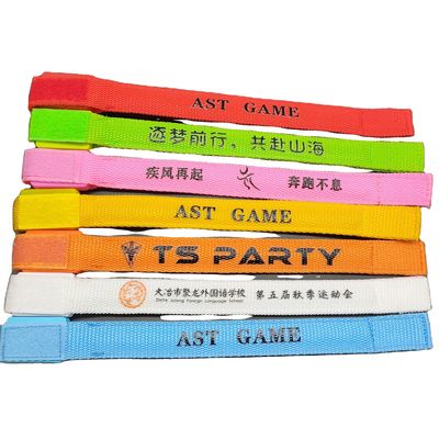 Custom Silk Screen Offset Printing Nylon LED Wristband for Night Running Glow in Dark Armband