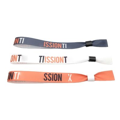 Custom Logo Fabric Festival Wristband for Events Waterproof and Secure Lock