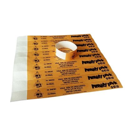 One Color Printing Tyvek Paper Wristbands for Party Festival Club School Park DDJOY-TW019