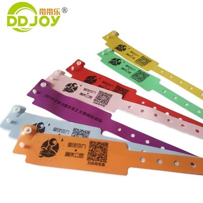 Reflective Wristband Plastic Vinyl Id Wrist Band Printing With Custom Logo Purple