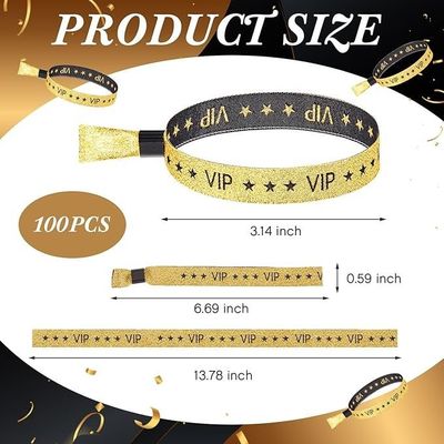 Custom Size and Logo RFID Polyester/Ribbon Wristband for Concert Party Festival Events