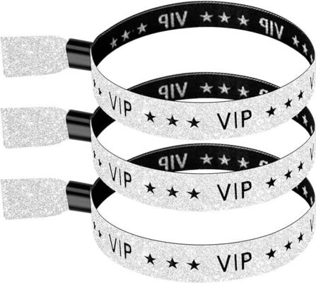 Convenient and Safe RFID Polyester/Ribbon Wristband for Concert Party Festival Events