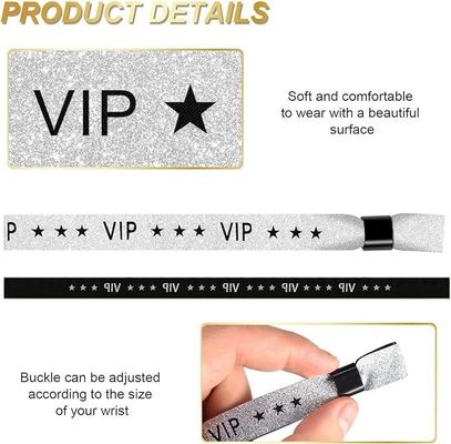 Convenient and Safe RFID Polyester/Ribbon Wristband for Concert Party Festival Events