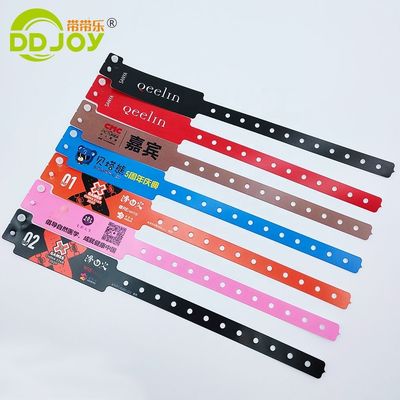 250*16mm L Shape Plastic Events Bracelet Custom Print Logo Bangle Snap Button Bracelet