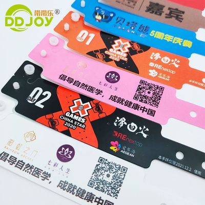 250*16mm L Shape Plastic Events Bracelet Custom Print Logo Bangle Snap Button Bracelet