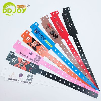 250*16mm L Shape Plastic Events Bracelet Custom Print Logo Bangle Snap Button Bracelet