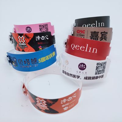 250*16mm L Shape Plastic Events Bracelet Custom Print Logo Bangle Snap Button Bracelet