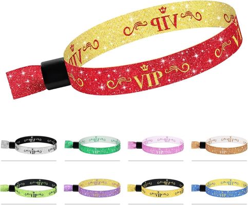 Custom Logo Blue RFID Polyester/Ribbon Wristband for Concert Party Festival Events