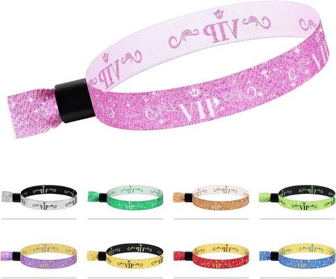 Custom Logo Blue RFID Polyester/Ribbon Wristband for Concert Party Festival Events