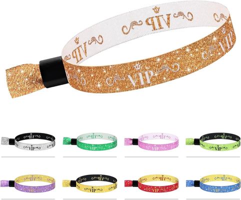 Custom Logo Blue RFID Polyester/Ribbon Wristband for Concert Party Festival Events