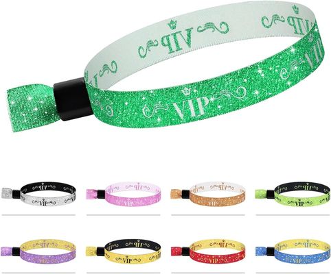 Custom Logo Blue RFID Polyester/Ribbon Wristband for Concert Party Festival Events