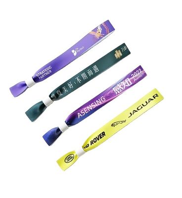 Disposable RFID Polyester/Ribbon Wristband for Festival Party Events Custom 13.56 MHZ