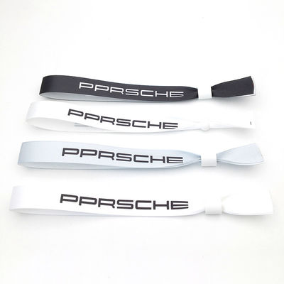 Disposable RFID Polyester/Ribbon Wristband for Festival Party Events Custom 13.56 MHZ