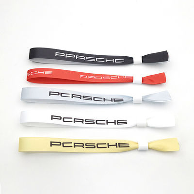 Disposable RFID Polyester/Ribbon Wristband for Festival Party Events Custom 13.56 MHZ
