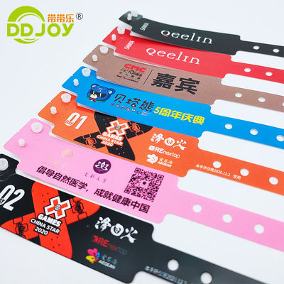 Festival Party Supply One Time Waterproof Numbered Identification Wristband for Events