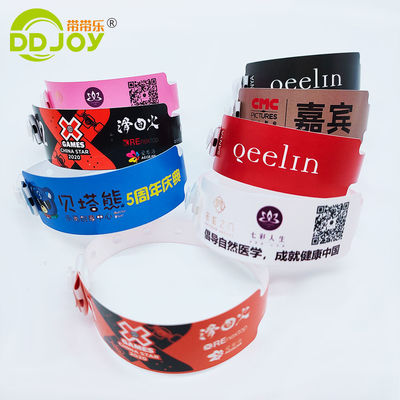 Festival Party Supply One Time Waterproof Numbered Identification Wristband for Events