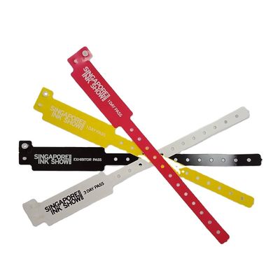 Bracelets Jewelry Type Custom Logo Waterproof PE Snap Lock Wristband for Swimming Pool