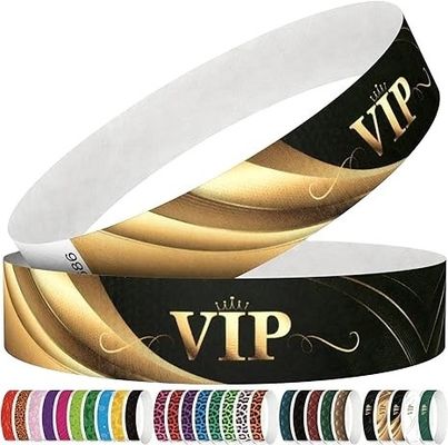 TNT DHL UPS FEDEX Shipping Custom Event Tyvek Wristbands with 2 Color Graphics Design