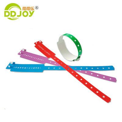 Bracelets Jewelry Type Custom Logo Waterproof PE Snap Lock Wristband for Swimming Pool