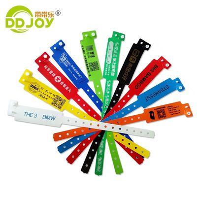 Bracelets Jewelry Type Custom Logo Waterproof PE Snap Lock Wristband for Swimming Pool