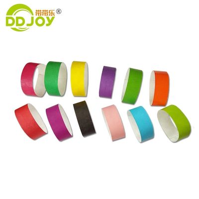 TNT DHL UPS FEDEX Shipping Custom Event Tyvek Wristbands with 2 Color Graphics Design