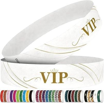 250 Pack 3/4&quot; Leopard Tyvek Wristbands for Team Building Activities Printed Technique