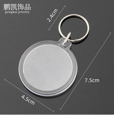 Acrylic and Metal Keyring for Studio Photo Number Card Deposit Card Bag Pendant 20pcs
