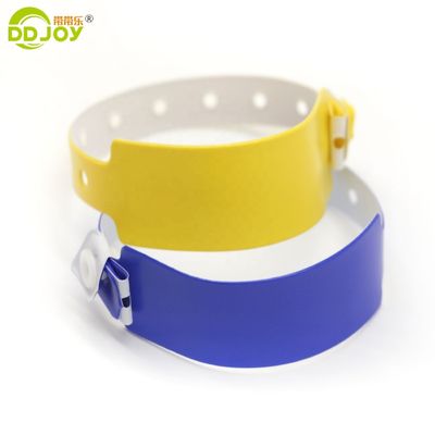 Yellow One-Off Soft Comfortable PVC Vinyl ID Bracelet Wristband for Any Festival