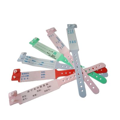 Newborn Baby Soft Wristband with RFID NFC Chip and Custom Logo in Blue PVC Material