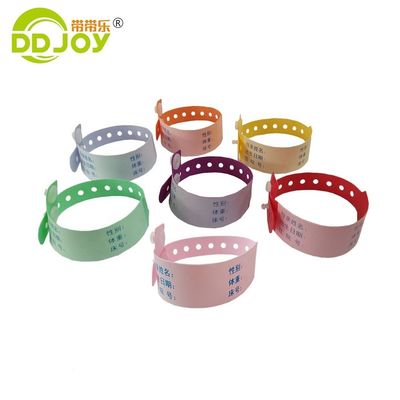 Newborn Baby Soft Wristband with RFID NFC Chip and Custom Logo in Blue PVC Material