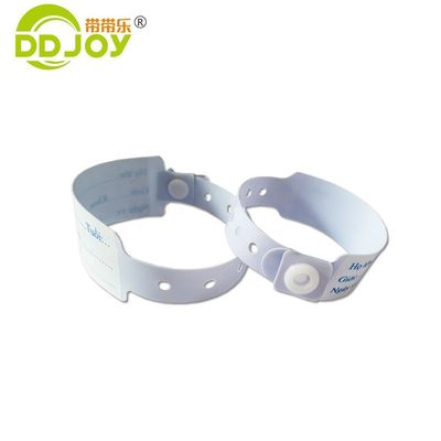 Newborn Baby Soft Wristband with RFID NFC Chip and Custom Logo in Blue PVC Material