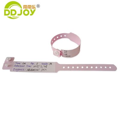 Newborn Baby Soft Wristband with RFID NFC Chip and Custom Logo in Blue PVC Material