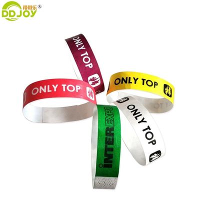 250*25mm and 250*19mm Tyvek Paper Wristband with Customized Printing ' Requirements