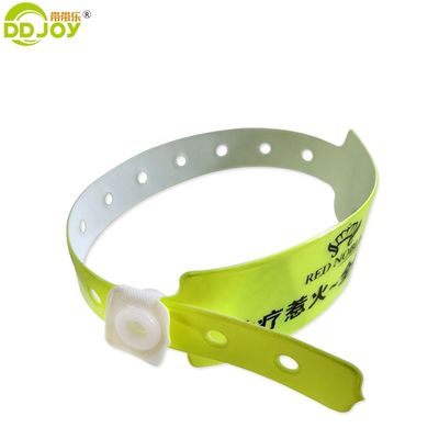 Custom Logo Accepted Plastic Bracelet PVC Wristbands for Men's Music Event