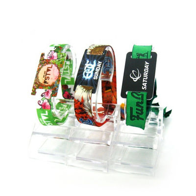 Custom Logo Satin Fabric RFID Wristbands Ideal for GUEST/VIP/VENDOR/MEDIA/STUFF/ARTIST