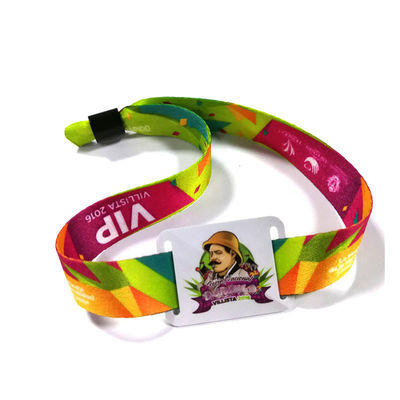 Custom Logo Satin Fabric RFID Wristbands Ideal for GUEST/VIP/VENDOR/MEDIA/STUFF/ARTIST