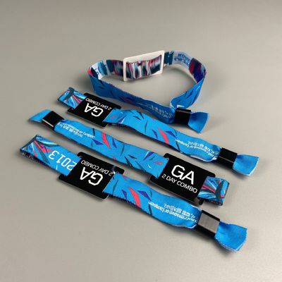 Custom Logo Satin Fabric RFID Wristbands Ideal for GUEST/VIP/VENDOR/MEDIA/STUFF/ARTIST