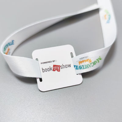 Custom Logo Satin Fabric RFID Wristbands Ideal for GUEST/VIP/VENDOR/MEDIA/STUFF/ARTIST