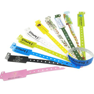 Durable Customized One Time Plastic Vinyl Wristbands for Individual and etc. Buyers