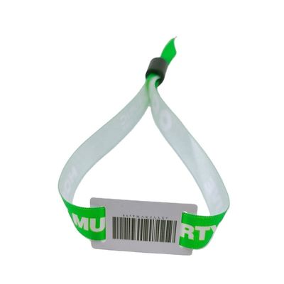 Custom 13.56 MHZ RFID Polyester Wristband for Concert Party Festival Events Disposable