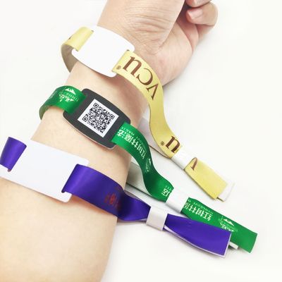 Customized 100pcs/bag Rfid Cloth Woven Bracelet for Vip Customer Identity Festival