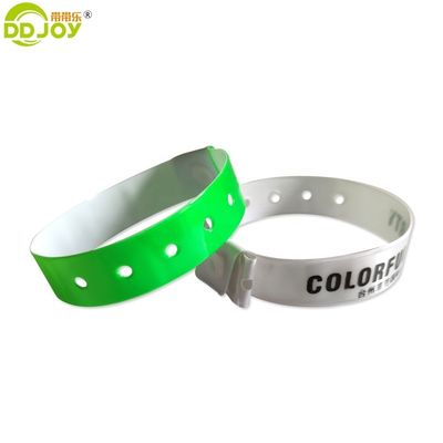 Custom Logo Reflective Neon Green L Shape Party Wristband with Reflective PVC and PVC