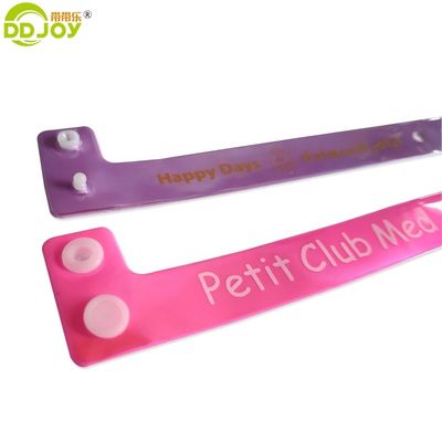 Custom Logo Reflective Neon Green L Shape Party Wristband with Reflective PVC and PVC