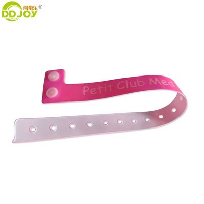 Custom Logo Reflective Neon Green L Shape Party Wristband with Reflective PVC and PVC