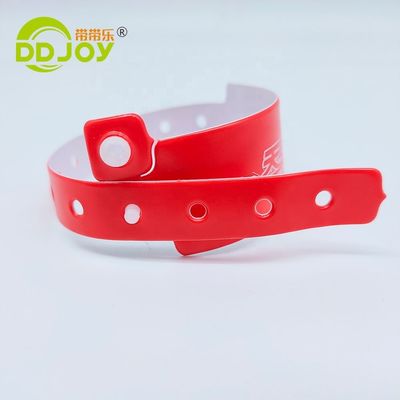 DDjoy Festival Events Printing Custom Vinyl PVC Plastic Bracelet for VIP Admission