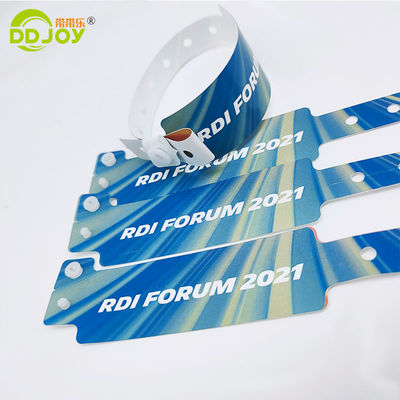 PE Waterproof Admission Tickets Wristband for Events Club Park Custom Printing Logo