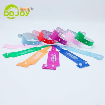 DDjoy Festival Events Printing Custom Vinyl PVC Plastic Bracelet for VIP Admission